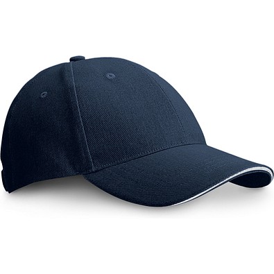 CHRISTOPHE. Sandwichmütze aus 100% Baumwolle (260 g/m²), Blau