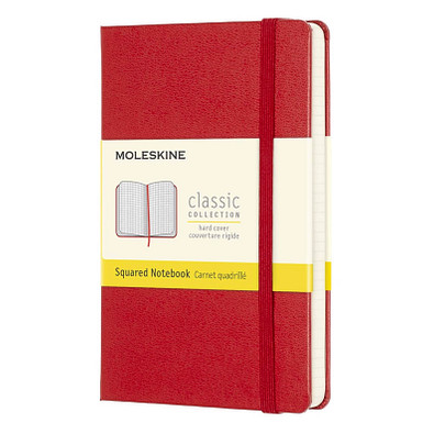 MOLESKINE® Notizbuch Classic Hardcover Taschenformat, kariert, scarlet red MOLESKINE® Notizbuch Classic Hardcover Taschenformat, kariert, scarlet red