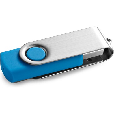 CLAUDIUS 8GB. USB-Stick 8 GB mit Metallclip, Hellblau