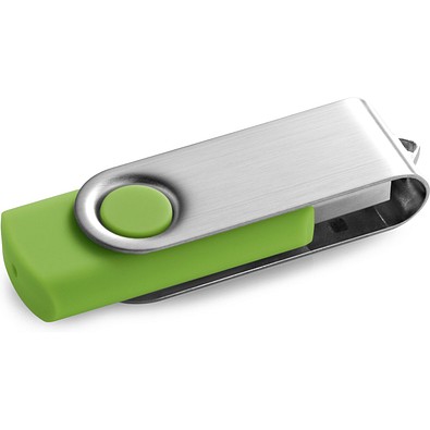 CLAUDIUS 8GB. USB-Stick 8 GB mit Metallclip, Hellgrün