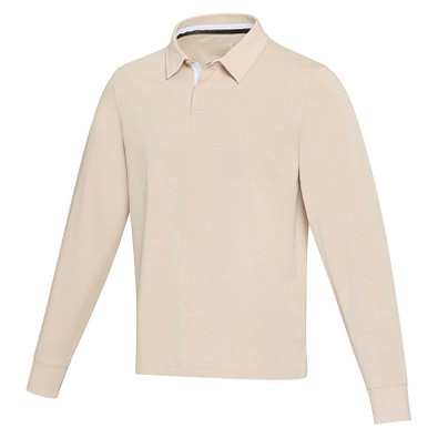 Clyde Rugby Polo Sweatshirt Unisex, Oatmeal, 2XL