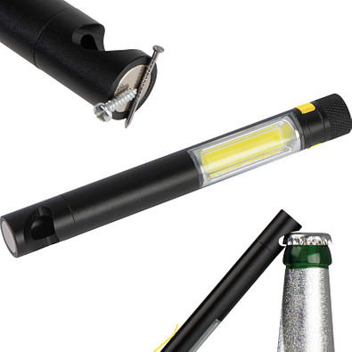 COB Taschenlampe mit Flaschenöffner, gelb