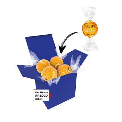 Color Lindor Box - Dunkelblau - Karamell