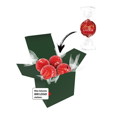 Color Lindor Box - Dunkelgrün - Vollmilch