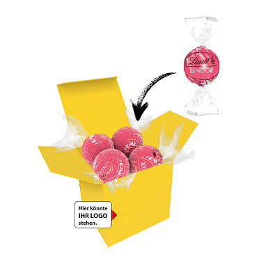 Color Lindor Box - Gelb - Erdbeer-Sahne