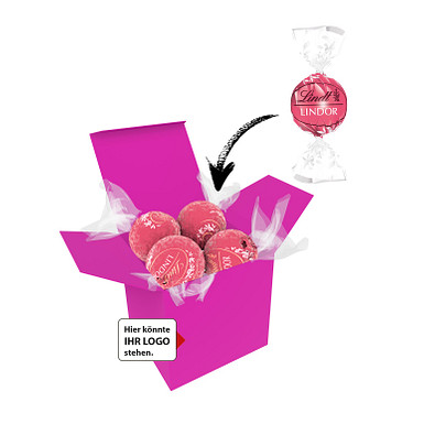 Color Lindor Box - Pink - Erdbeer-Sahne
