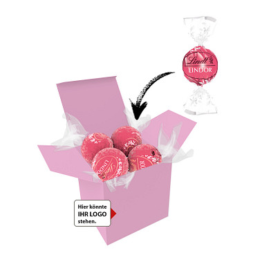 Color Lindor Box - Rosa - Erdbeer-Sahne