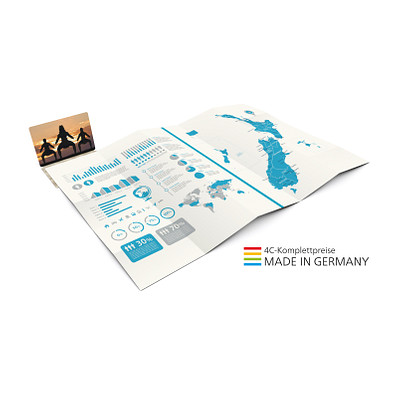 Geiger-Notes Concept-Card Faltplan Large green+blue 50 Offset, inkl. Druck