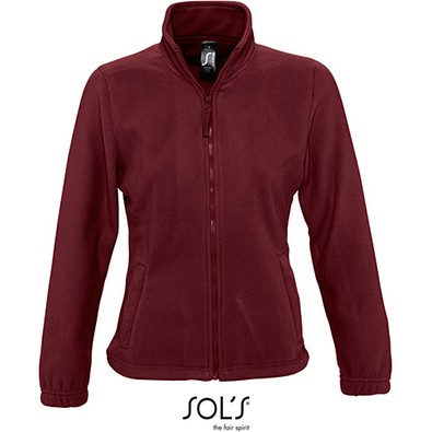 Damen Fleecejacke North, L, Burgundy