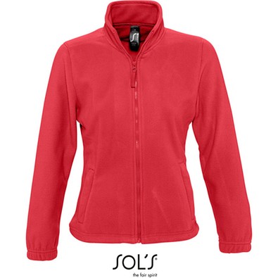 Damen Fleecejacke North, L, Red