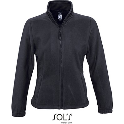 Damen Fleecejacke North, S, Charcoal Grey (Solid)