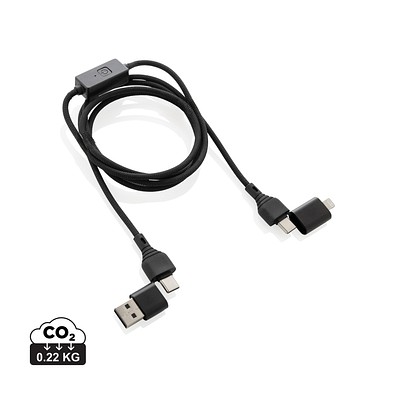 Datalock RCS recyceltes 60W Hacking-Schutzkabel, schwarz