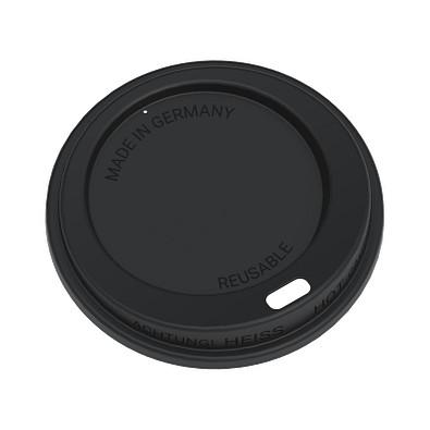 Kaffeebecher Deckel ToGo, schwarz