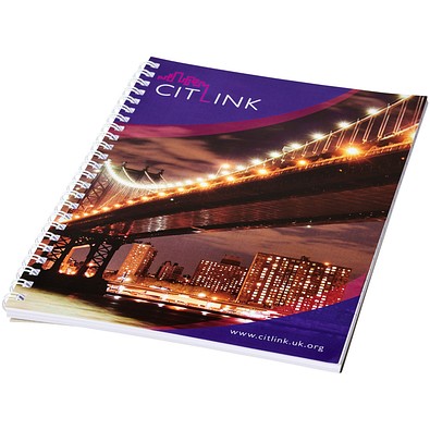 Desk-Mate® A4 Notizbuch mit Spiralbindung, weiß, 80 pages