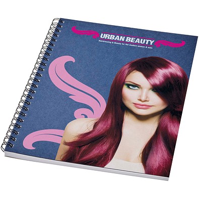 Desk-Mate® A5 farbiges Notizbuch mit Spiralbindung, dunkelblau