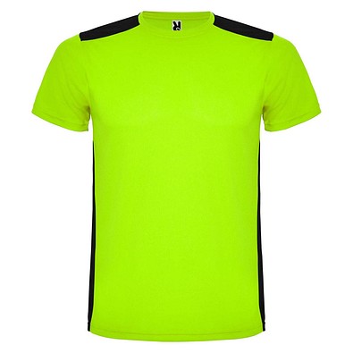 Detroit Sport T-Shirt für Kinder, limone / schwarz, 16