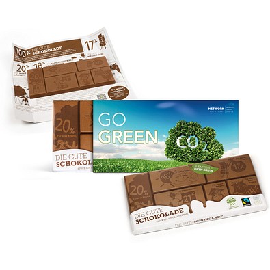 Die Gute Schokolade, 100 g, Vollmilch, Kartonage, inkl. Druck
