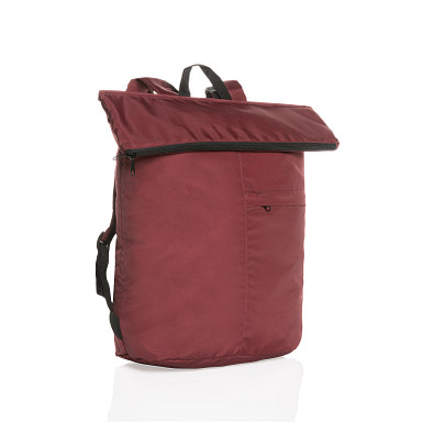 Dillon AWARE™ RPET faltbarer Lightweight-Rucksack, rot