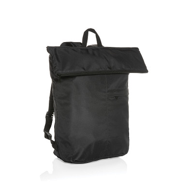 Dillon AWARE™ RPET faltbarer Lightweight-Rucksack, schwarz