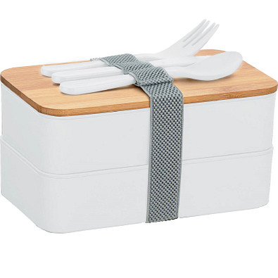 Doppel-Lunchbox ECO L1, weiß