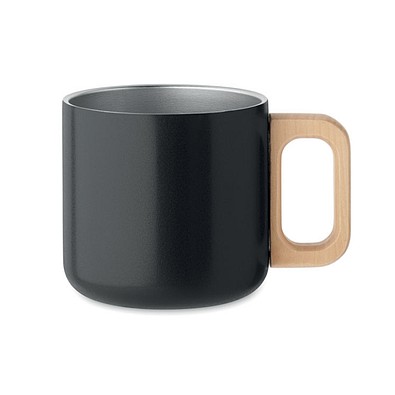 Doppelwandiger Becher 350 ml ACERO, Schwarz