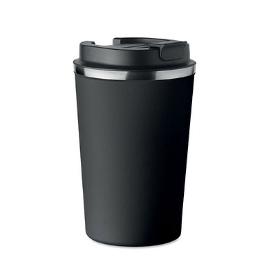 Doppelwandiger Becher 350ml BRACE, Schwarz