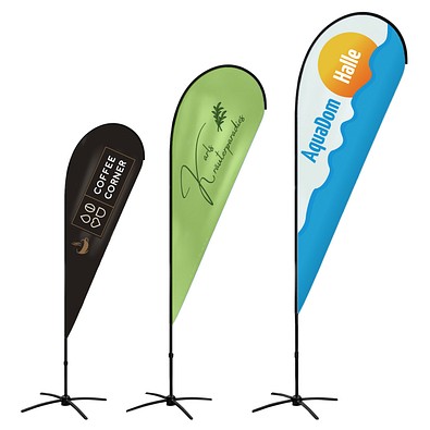 Dropflag M Komplettsystem– individuell gestaltbar mit Ihrem Design 