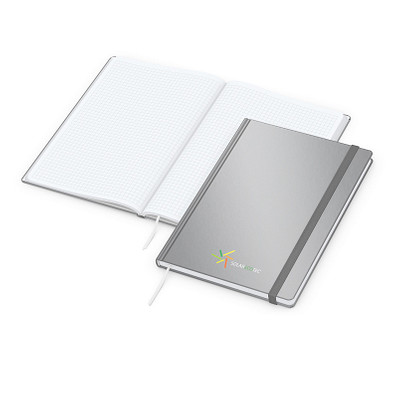 Geiger-Notes Easy-Book Comfort Bestseller A5, inkl. Siebdruck, silbergrau