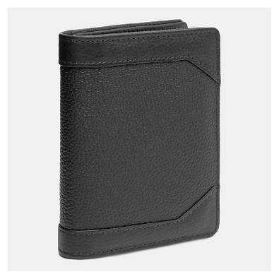Echtleder-Kreditkartenbörse WALL STREET,schwarz