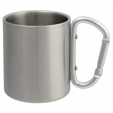 Edelstahl Becher Hiking Day, ca. 200 ml, silber/silber