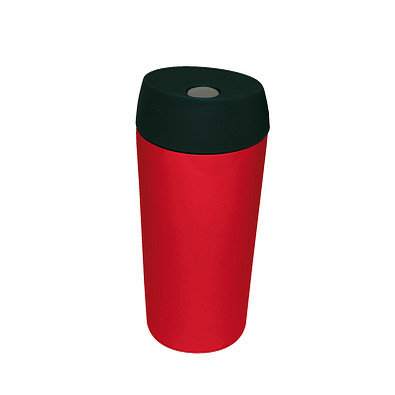 Edelstahl-Isolierbecher Style, 350 ml, rot glänzend