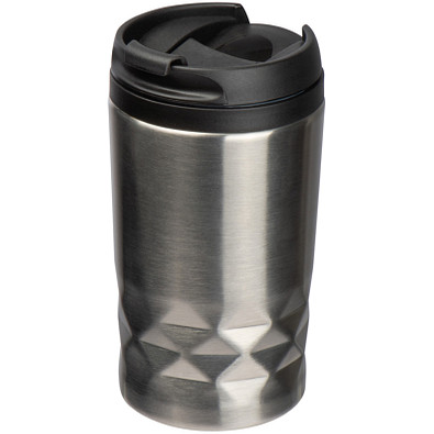 Edelstahlbecher mit Deckel Roma, 250 ml, grau