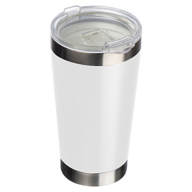 Edelstahlbecher mit Keramikbeschichtung im Inneren , weiss