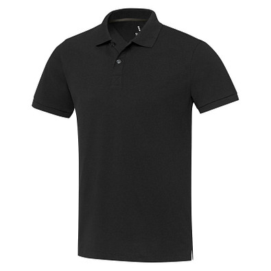 Emerald Polo Unisex aus recyceltem Material, schwarz, S