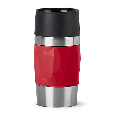 EMSA Isolierbecher Travel Mug Compact, 300 ml, dunkelrot