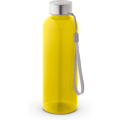 ENDERS M. Trinkflasche (600ml) aus recyceltem PET (100% rPET) mit glänzender transluzenter Oberfläche, Gelb