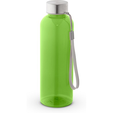 ENDERS M. Trinkflasche (600ml) aus recyceltem PET (100% rPET) mit glänzender transluzenter Oberfläche, Hellgrün