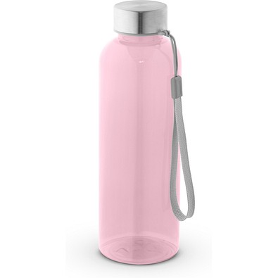 ENDERS M. Trinkflasche (600ml) aus recyceltem PET (100% rPET) mit glänzender transluzenter Oberfläche, Hellrosa