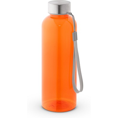 ENDERS M. Trinkflasche (600ml) aus recyceltem PET (100% rPET) mit glänzender transluzenter Oberfläche, Orange