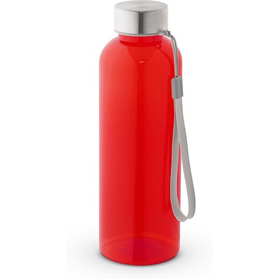 ENDERS M. Trinkflasche (600ml) aus recyceltem PET (100% rPET) mit glänzender transluzenter Oberfläche, Rot