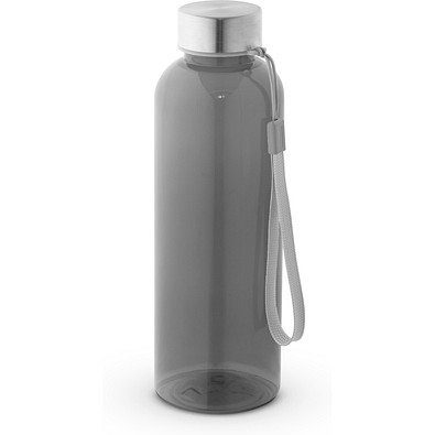 ENDERS M. Trinkflasche (600ml) aus recyceltem PET (100% rPET) mit glänzender transluzenter Oberfläche, Schwarz