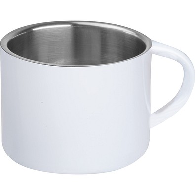 Espressotasse aus Edelstahl 60ml, weiß