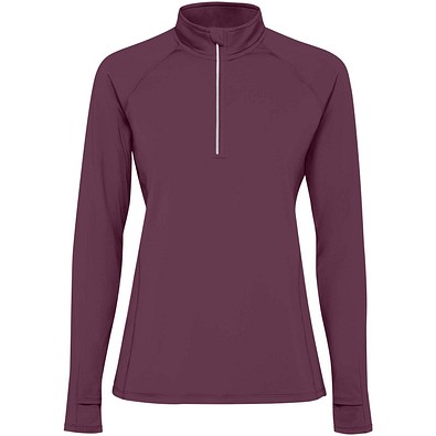 Estambul Half-Zip Sweatshirt für Damen, Plum red, 2XL