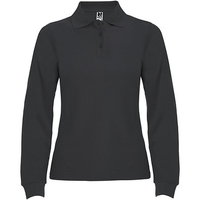 Estrella Langarm Poloshirt für Damen, Dark Lead, 3XL
