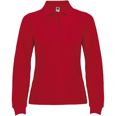 Estrella Langarm Poloshirt für Damen, rot, 3XL