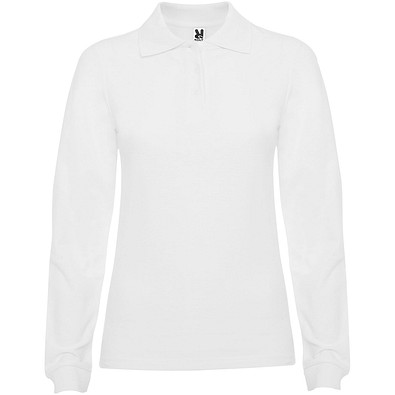 Estrella Langarm Poloshirt für Damen, weiss, XL