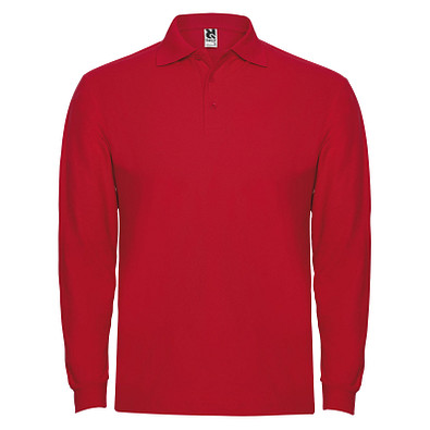 Estrella Langarm Poloshirt für Herren, rot, 3XL