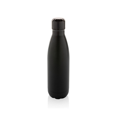 Eureka einwandige Wasserflasche aus RCS rec. Stainless-Steel, schwarz