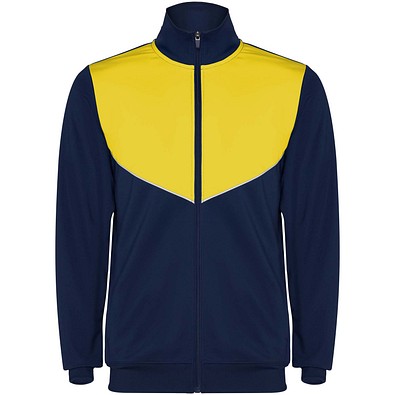 Evans Trainingsanzug für Kinder, Navy Blue/gelb, 8