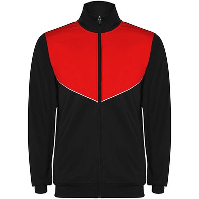 Evans Trainingsanzug Unisex, schwarz/rot, XL